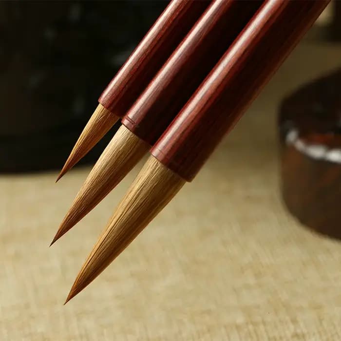 Ensemble de pinceaux de calligraphie chinoise, 3 pièces/ensemble, pour débutants, petit écriture régulière, copie de calligraphie, pinceau professionnel pour peinture chinoise