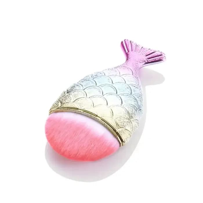 Pinceau de maquillage professionnel en forme de sirène pour le visage, fard à joues, fond de teint, cosmétique, poisson, kit d'outils de maquillage, poudre, outil d'art des ongles
