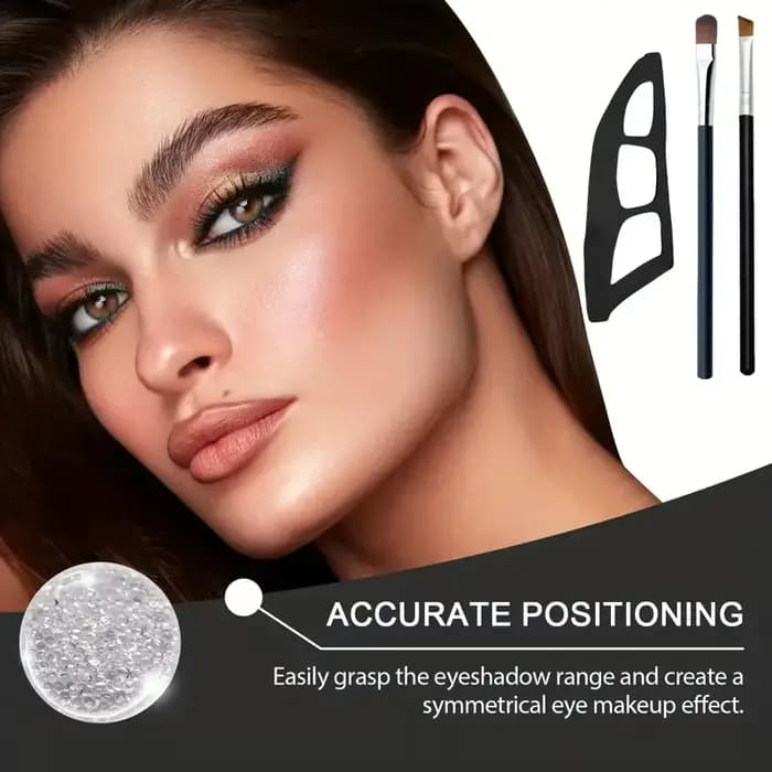 Kit de maquillage pour les yeux 3 pièces – Pinceaux et moules pour fard à paupières