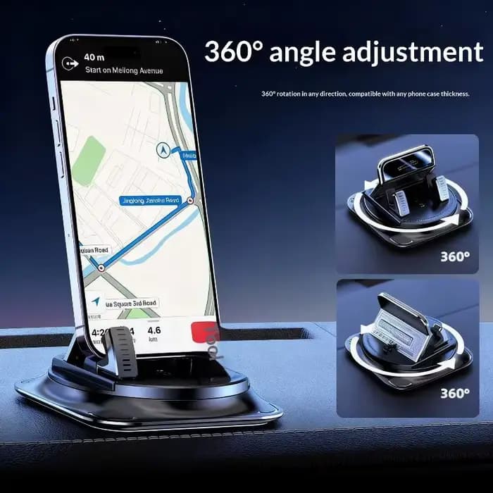 Nouveau support de téléphone portable pour tableau de bord de voiture, rotatif à 360°, fixation adhésive, support universel stable pour téléphone portable, accessoires pour voiture