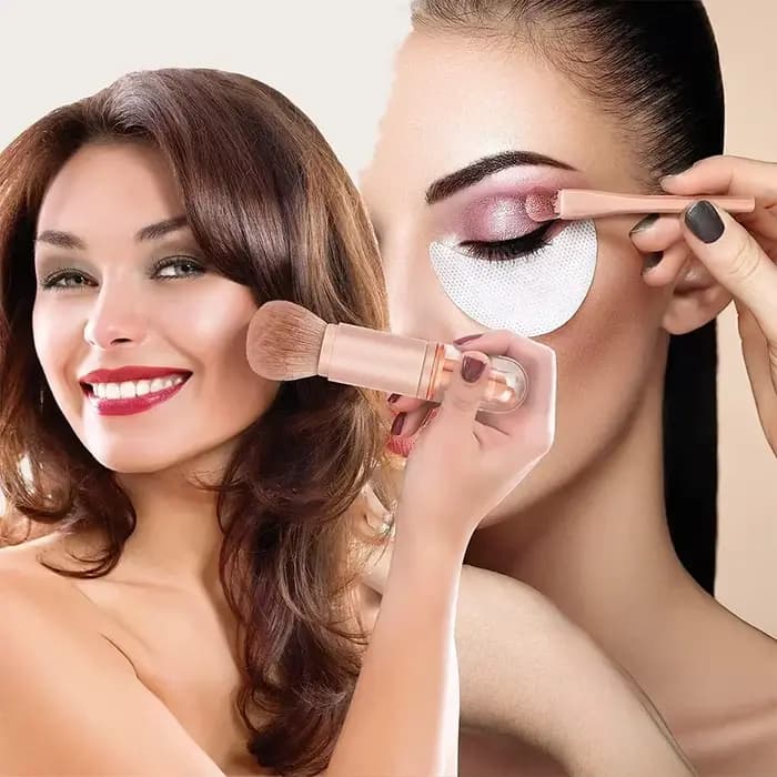 Ensemble de pinceaux de maquillage de voyage