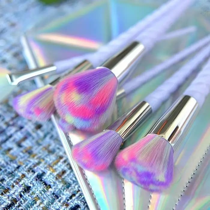 Ensemble de 10 pinceaux de maquillage colorés