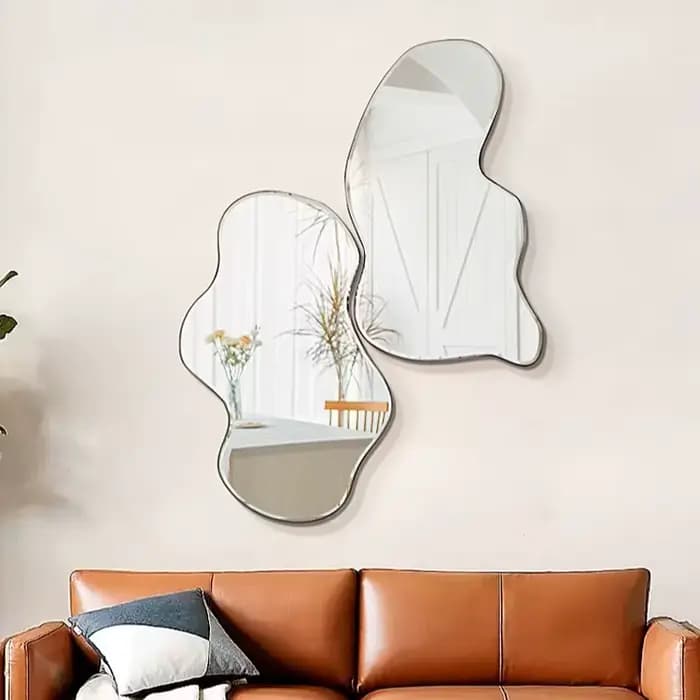 Miroir de maquillage nordique ornement irrégulier dortoir esthétique Design Cool créatif Espelho Grande Para Quarto meubles de maison
