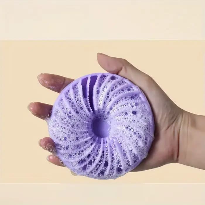 Brosse de douche en silicone double face pour le lavage des cheveux, le massage, le gommage, l'exfoliation et le nettoyage