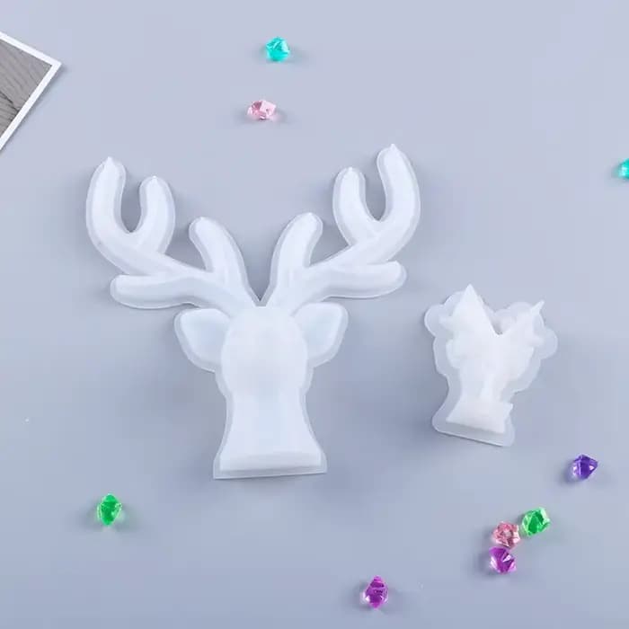 Moule porte-bijoux en bois de cerf en Silicone, support de cerf 3D, moules en résine époxy pour bricolage, décoration de maison, ornements de clôture de jardin