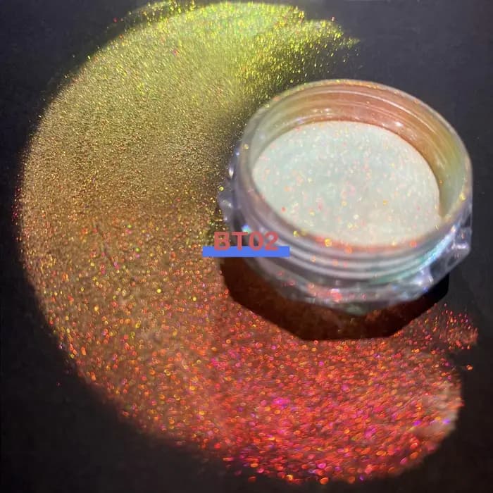 Poudre de pigment de perle caméléon chromé, 0.25g, sirène aurore, arc-en-ciel Transparent, Super Colorshift, effet miroir