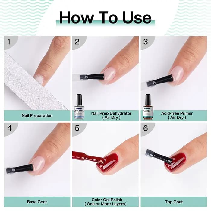 Déshydrateur professionnel pour ongles de 15 ml et apprêt sans acide pour vernis acrylique et gel - Préparation et prime