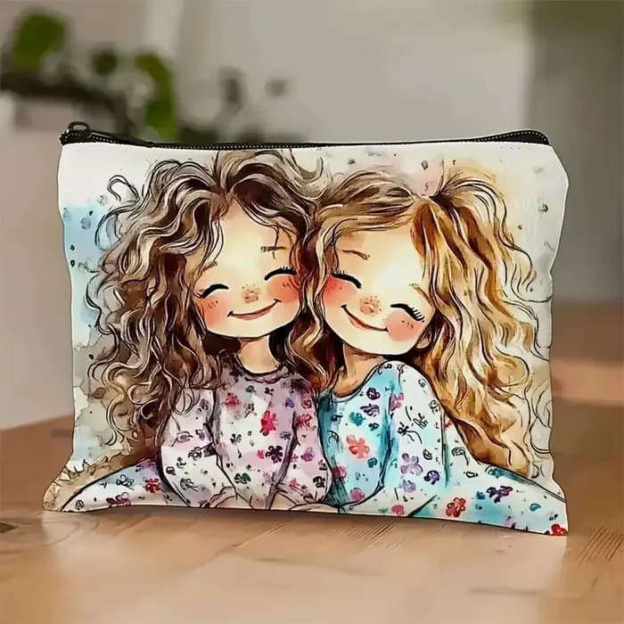 Sac de maquillage pour fille mignon - Sac de rangement de voyage tendance pour articles de toilette