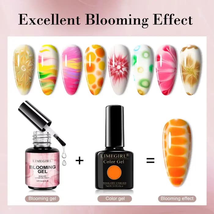 LIMEGIRL 15ML clair floraison Gel vernis UV trempage propagation marbre