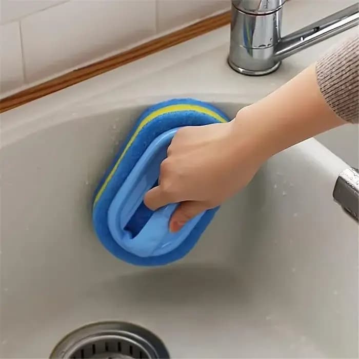 Brosse de nettoyage en éponge avec manche