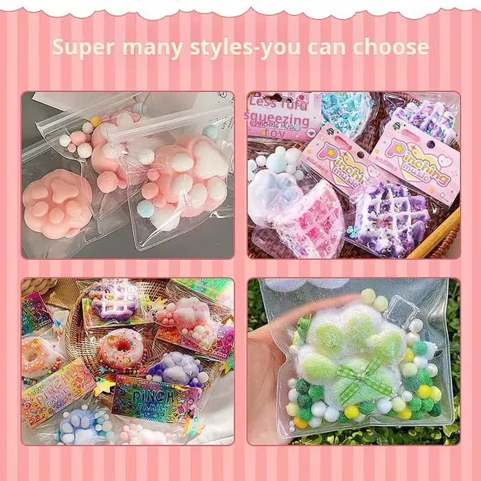 Taba Kit Squishy Silicone liquide pour Kit de fabrication Squishy avec patte de chat lapin moule Fufu Squishy Maker ensemble bricolage cadeau de décompression