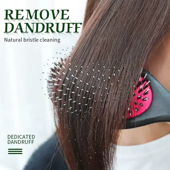 Brosse à cheveux en poils de sanglier pour femmes, brosse démêlante pour cheveux bouclés, épais, longs, secs et humides, peigne en bois, Massage du cuir chevelu