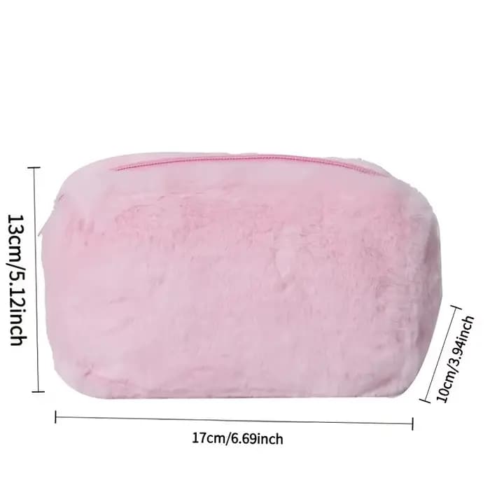 1 joli sac de rangement pour maquillage en peluche - Sac