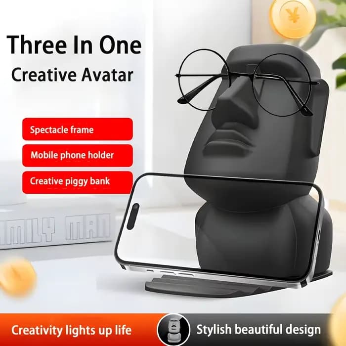 Porte-lunettes créatif et amusant, décor, lentilles de verre, support de téléphone, accessoires de bureau pour la maison, Figurines miniatures, ornements de bureau