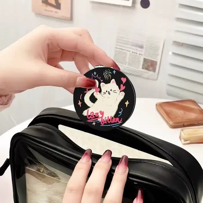 Couverture moderne miroirs maquillage coeur noir Design esthétique miroir Kawaii Cool créatif Espejos Decorativos décoration de la maison