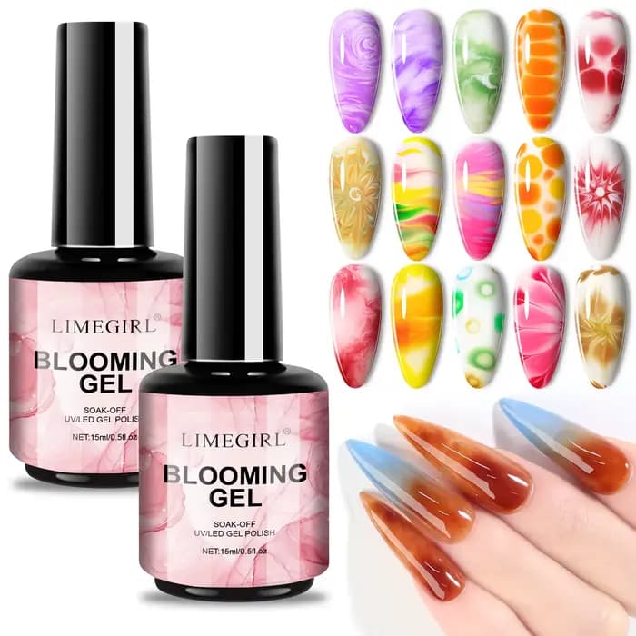 LIMEGIRL 15ML clair floraison Gel vernis UV trempage propagation marbre