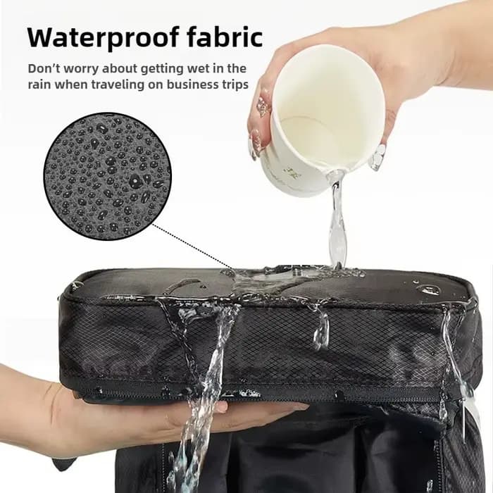 Trousse de toilette de voyage multifonctionnelle pour hommes: organisateur Compact pliable et étanche