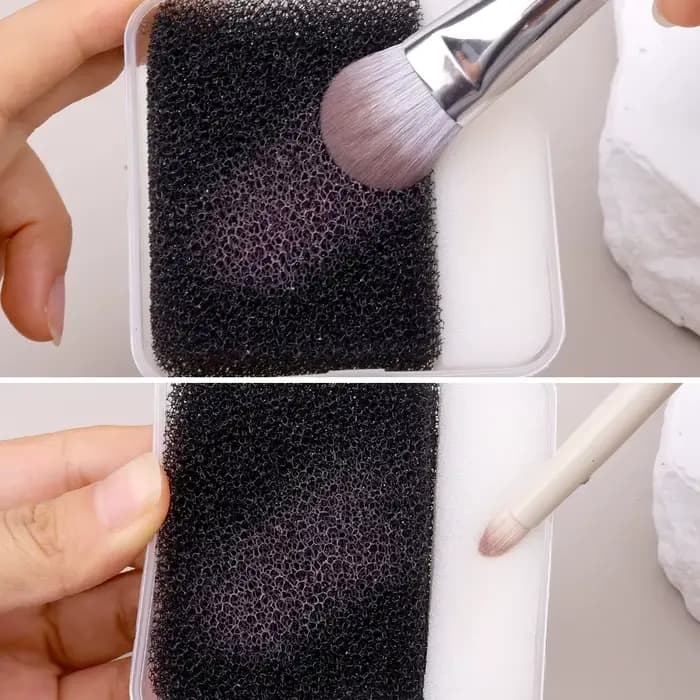 Éponge de nettoyage pour pinceaux de maquillage