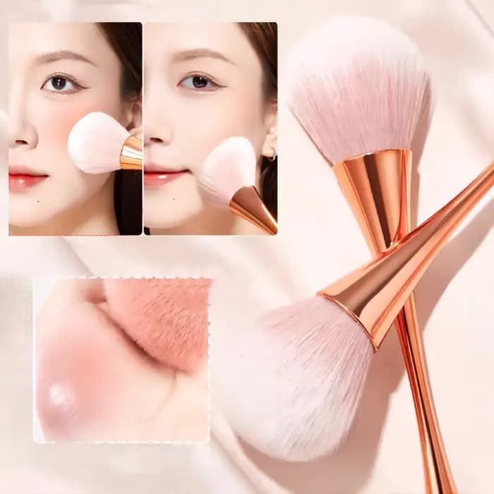 Pinceau à Blush en poudre or Rose