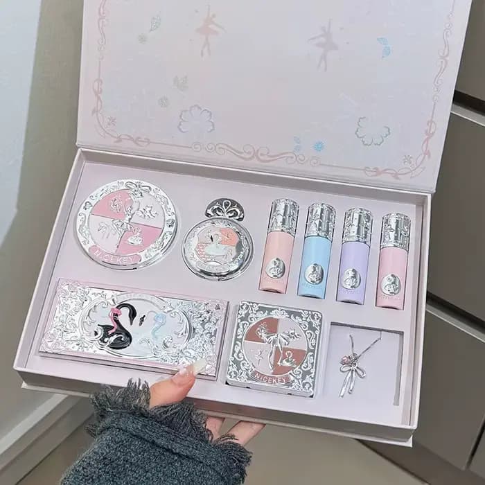 NICEKEY Coffrets de maquillage rose ballet comprenant 4 rouges à lèvres