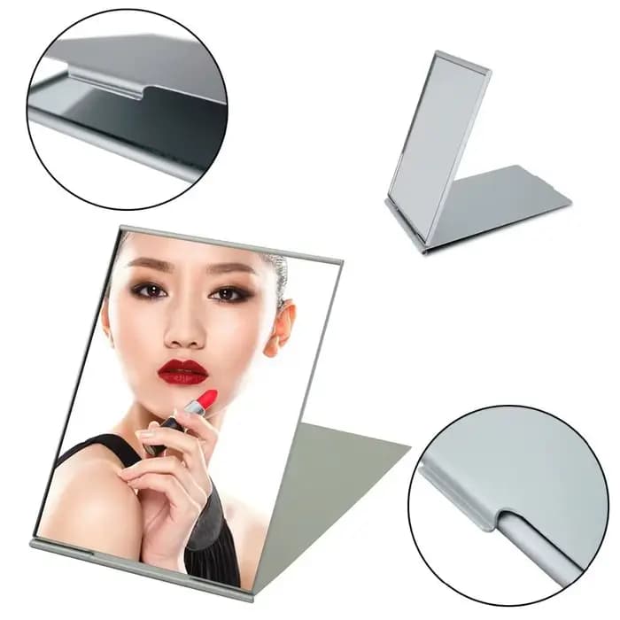 Petit miroir pliant en aluminium
