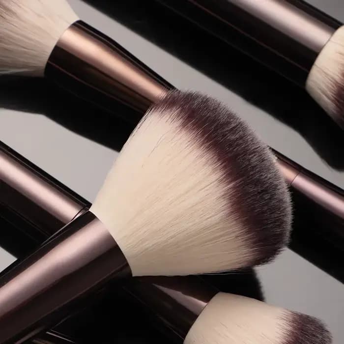 Ensemble et Kit de pinceaux de maquillage sablier comprenant fond de teint en poudre correcteur fard à joues pour lèvres bronzant fard à paupières Eyeliner pinceau pour surbrillance