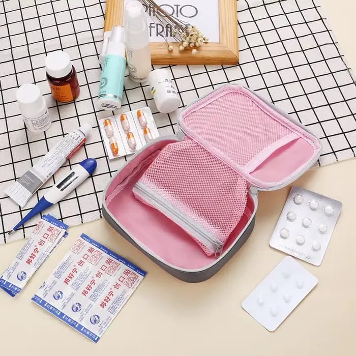 Mini trousse de premiers secours à domicile, sac de rangement multifonctionnel, rangement portable pour tablette, grande capacité et plusieurs compartiments