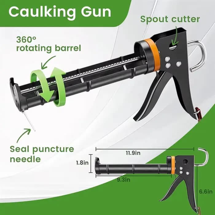B84B-Kit de pistolet à mâchoires avec outil de retrait de calfeutrage et couteau à mastic-pour salle de bain, douche, pour l'éli