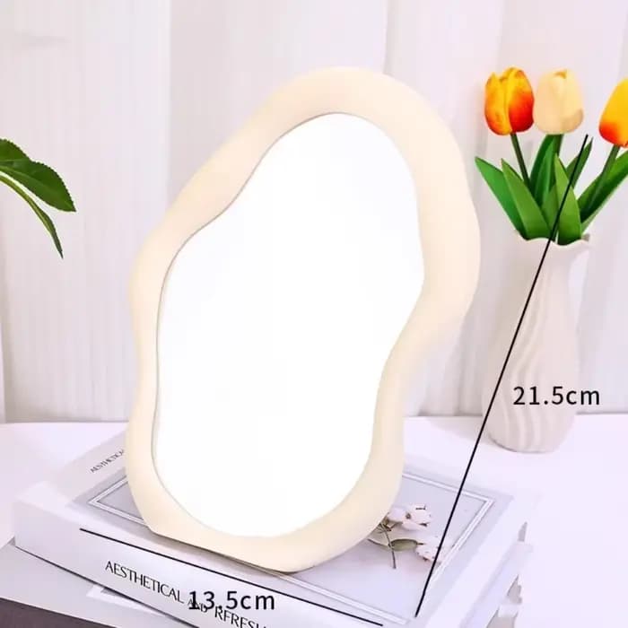 Affichage maquillage miroirs décoratifs cadre irrégulier esthétique coiffeuse miroir Portable asymétrique Espejo meubles