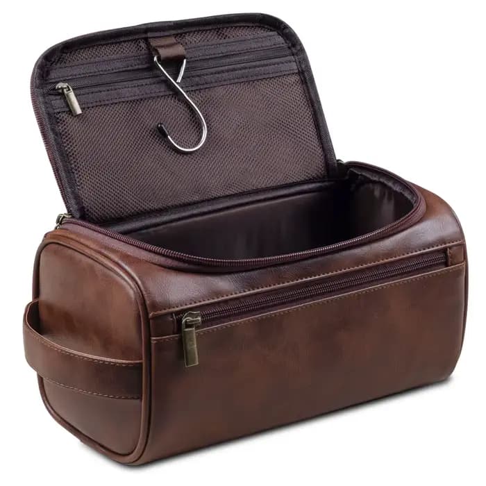 Trousse de toilette en cuir pour hommes et femmes