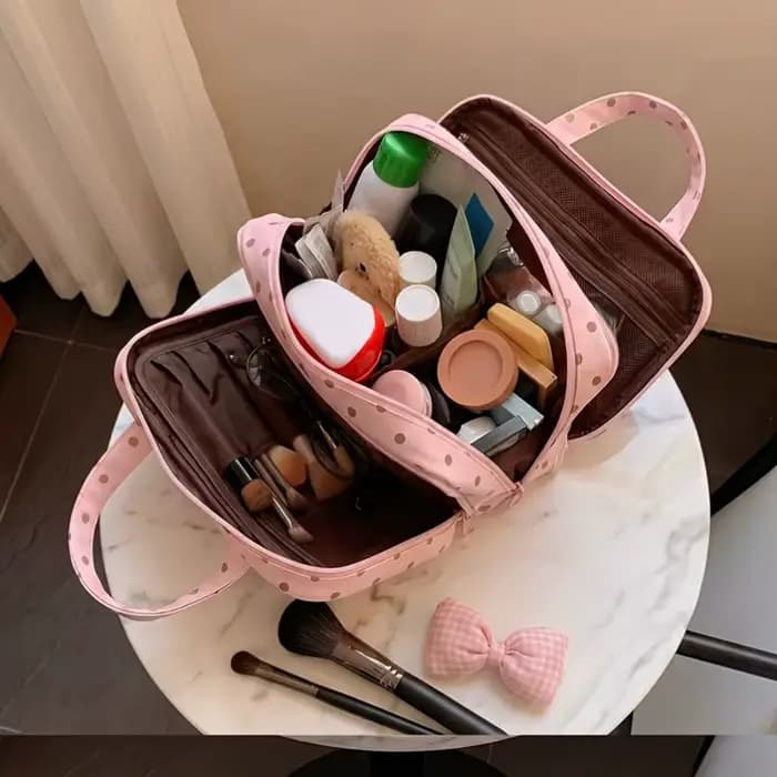 Nouvelle Trousse de Maquillage 2026 à Pois en PU