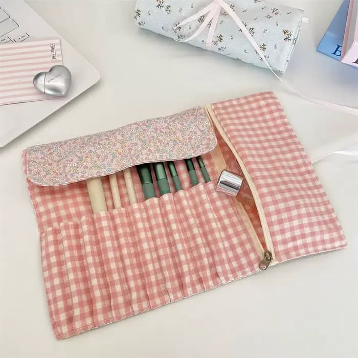 Sac de rangement pratique pour pinceaux de maquillage