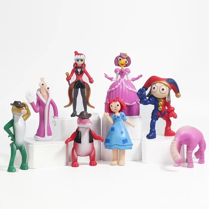 8 types de figurines étonnantes avec figurines magiques du Cirque Numérique, accessoires d'art de dessin animé, jouets anime récompensants, cadeaux d'anniversaire
