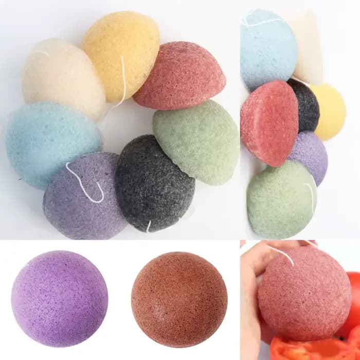 Éponge de lavage du corps Konjac bio doux