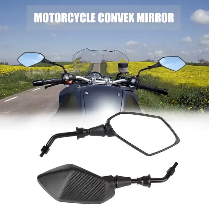 8mm 10mm rétroviseur convexe arrière poignée barre fin rétroviseurs latéraux pour Scooter e-bike moto 1 paire miroir de moto