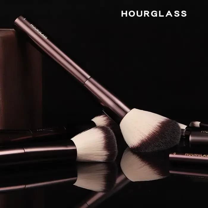 Ensemble et Kit de pinceaux de maquillage sablier comprenant fond de teint en poudre correcteur fard à joues pour lèvres bronzant fard à paupières Eyeliner pinceau pour surbrillance