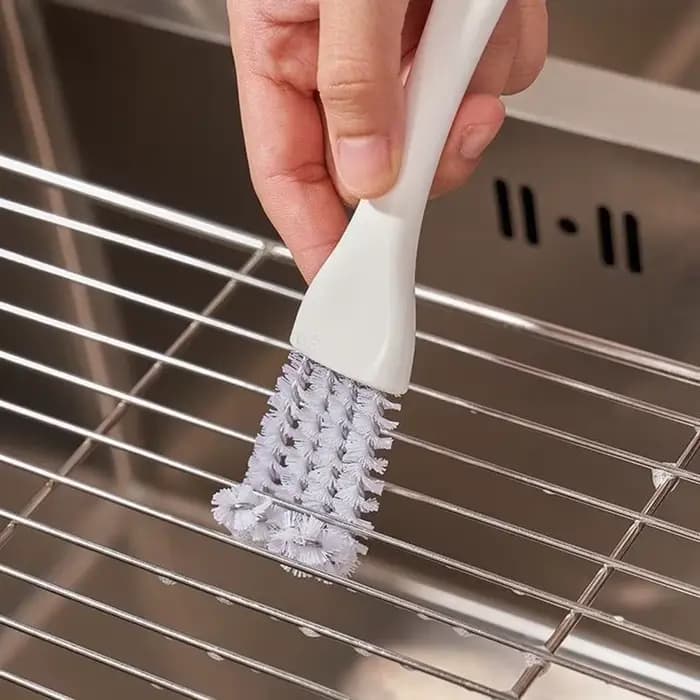Brosse de nettoyage professionnelle pour barbecue, design en V avec crochet pour gril, grille de four et plaque de cuisson, outil de nettoyage de cuisine durable