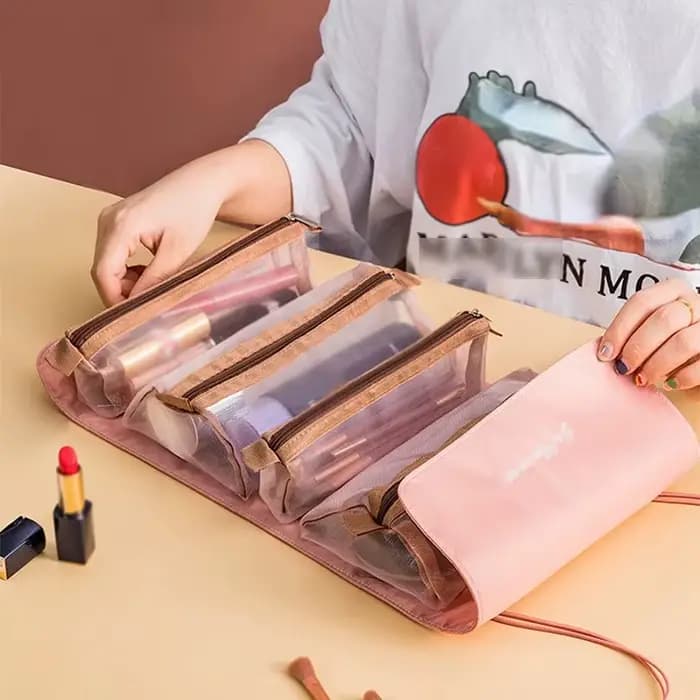 Trousse à cosmétiques détachable Portable grande capacité 4 en 1