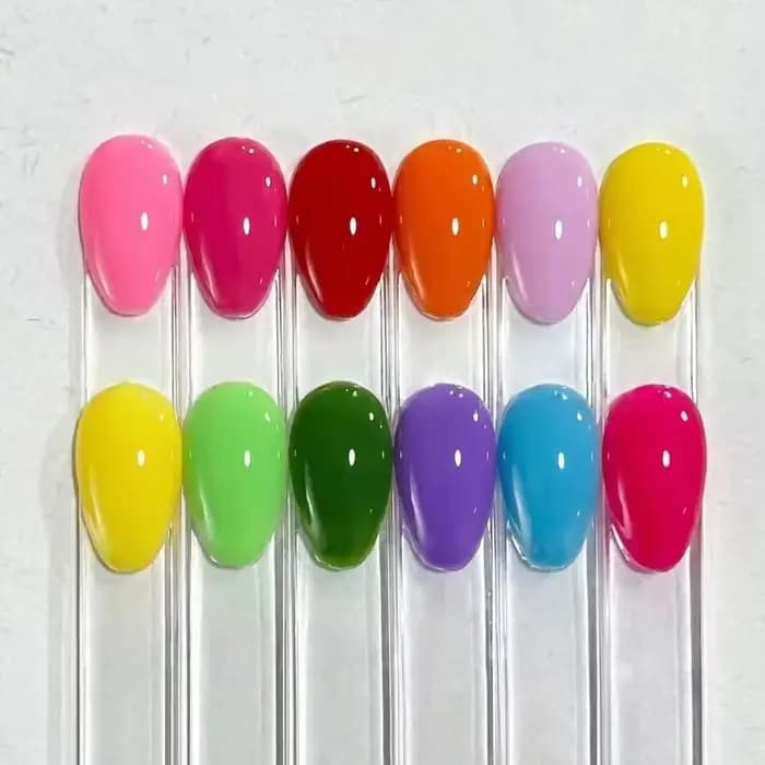 Kit de gel à ongles solide arc-en-ciel 12 couleurs, kit de gel à ongles brillant à haute saturation, nail art LED tendance, cadeau idéal, populaire en été