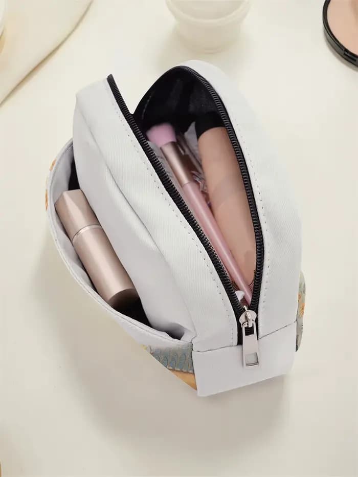 Trousse de maquillage imprimée à motif de chat mignon