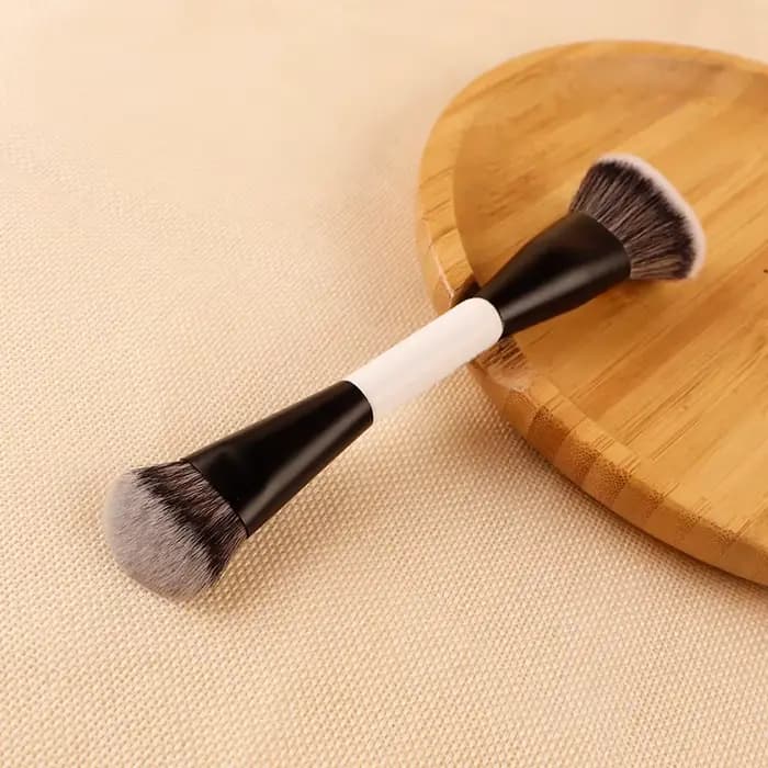 Pinceaux de maquillage pour fond de teint coudé à Double extrémité