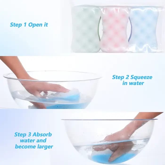 Éponge de bain exfoliante pour femmes/hommes