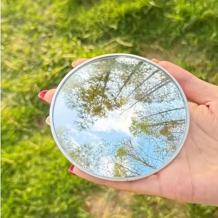 Petit miroir rond pour la photographie de voyage