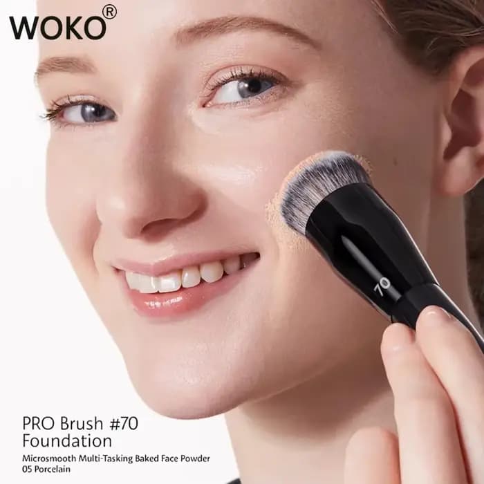 Pinceaux de maquillage pour fond de teint à dessus plat