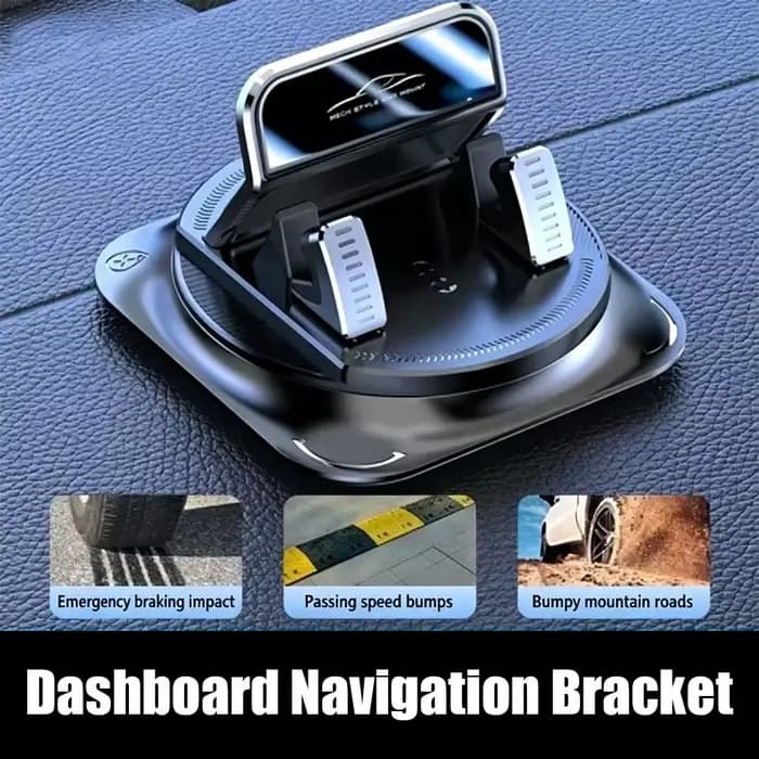 Support de téléphone portable pour tableau de bord de voiture, rotatif à 360°, fixation adhésive, support universel stable pour téléphone portable, accessoires pour voiture
