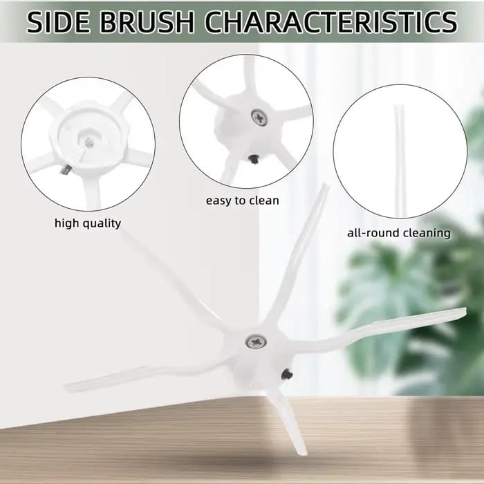 Compatible pour ( Roborock S5, S5 Max, S6 MaxV, S6 Pure, E4, E5, S51, S52, S55 ) Rouleau Brosse Latérale Filtre Chiffon Accessoi