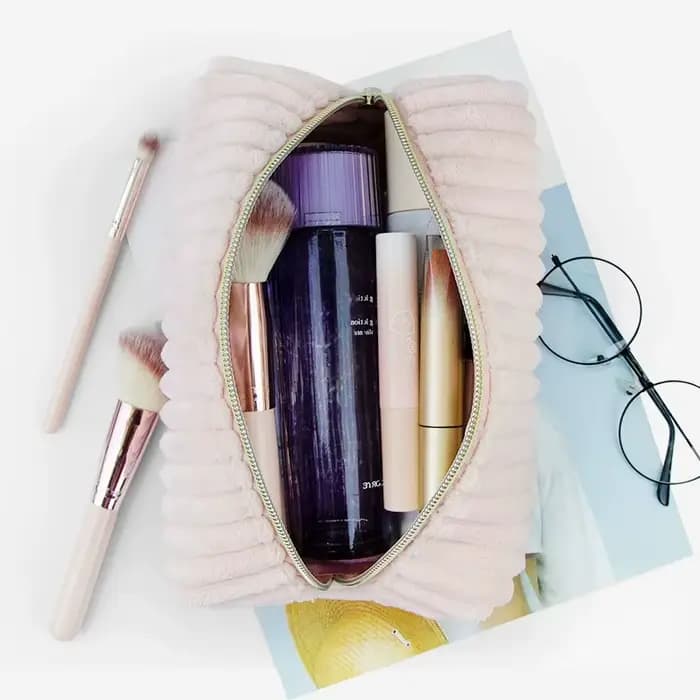 Trousse à cosmétiques en velours de grande capacité