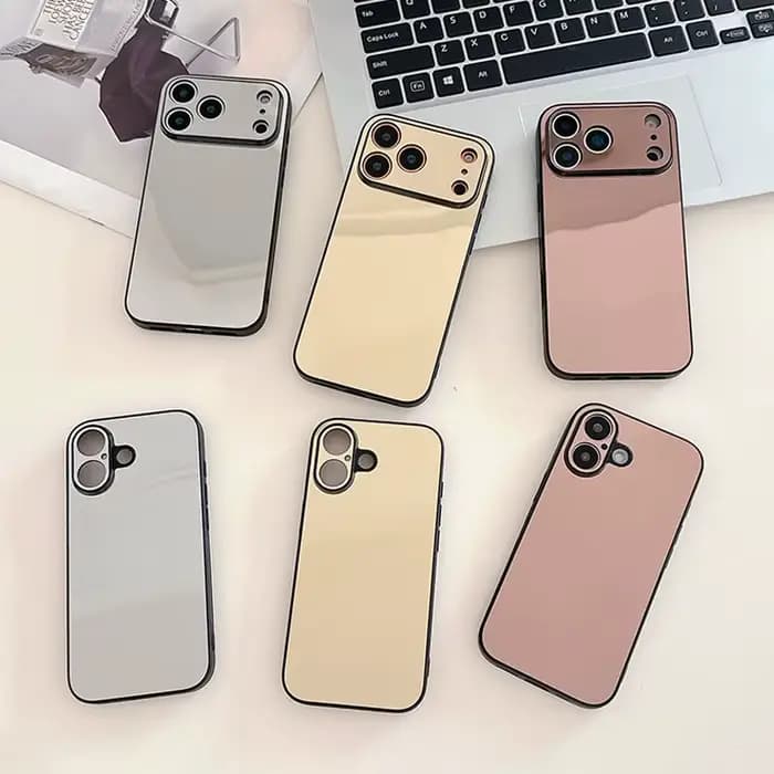 Coques de téléphone miroir pour IPhone 17 16 15 14 13 12 Pro Max, couverture arrière de protection