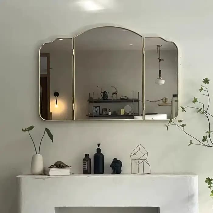 Miroir Triple pli de luxe rétro 80x60