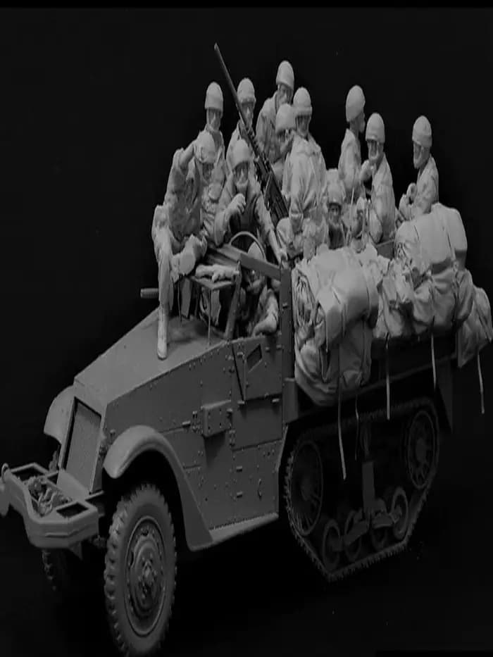 Ensemble de parachutistes 1/35 non assemblés avec rangement (12 soldats), kits de figurines miniatures en résine non peintes
